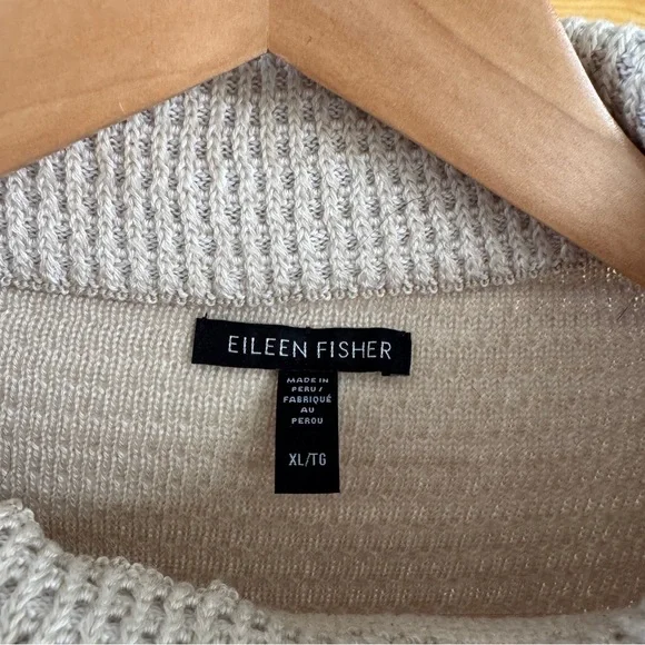 Eileen Fisher Soft Beige Turtleneck Sweater - Picture 2 of 7